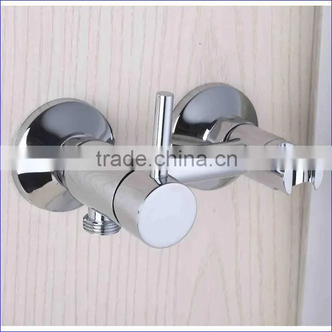 Brass Shower Tap with Holder, Chrome Finsih and Wall Mounted
