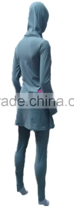 sexy muslim bikini swimwear detached hood hijab