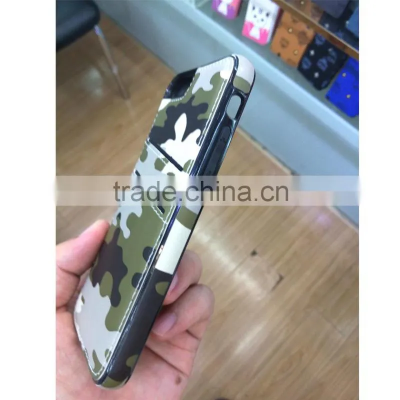Hybrid PU Leather TPU Mobile Phone Case For Apple Iphone 6 6s Plus