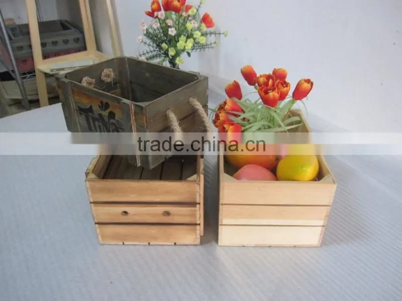wooden handmade high quality outdoor wooden flower planter pot trays