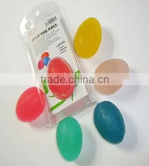 silicone egg shape finger exercise ball silicone grip ball