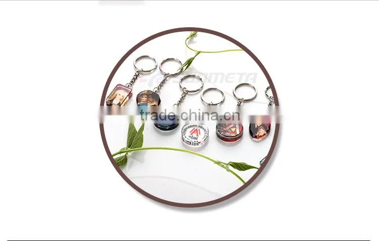 sublimation crystal/custom/metal keychain for sublimation
