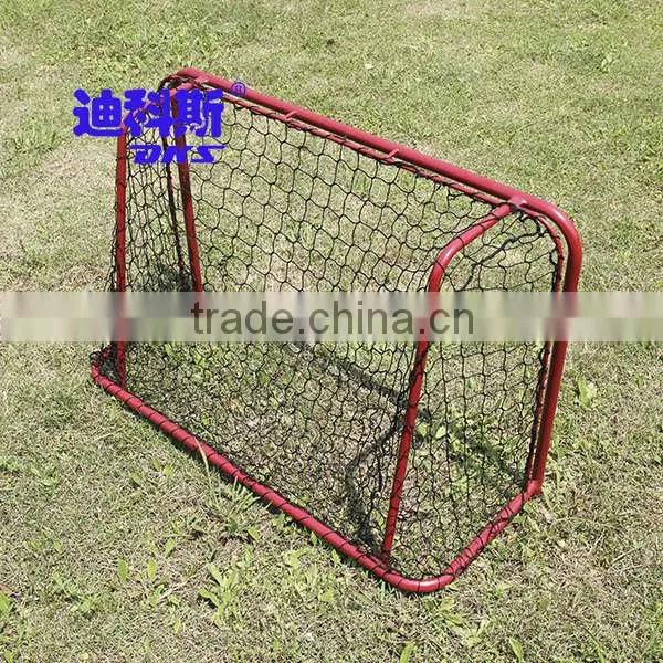 Two backparts going from top to bottm steel tube hockey goal,red powder coated