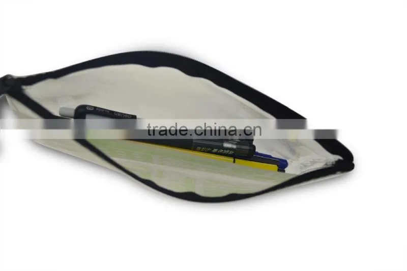 Customized Logo Printed Zip Top Slide Zipper PVC Bag for Pencil