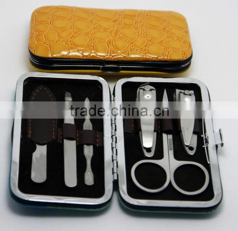 NEW 1SET(6pcs) Nail Care Manicure Pedicure Set Travel Scissors Grooming Kit Tool