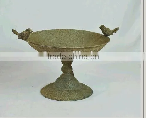 Antique small cast iron bird feeder for garden wholesale