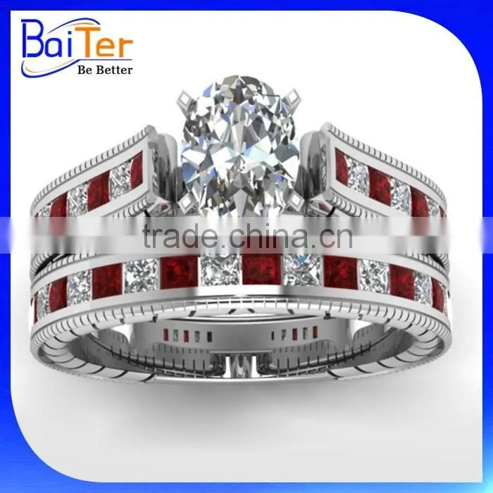 Custom Channel Setting Color Stones Stainless Steel Gay Men Ring Wholesale