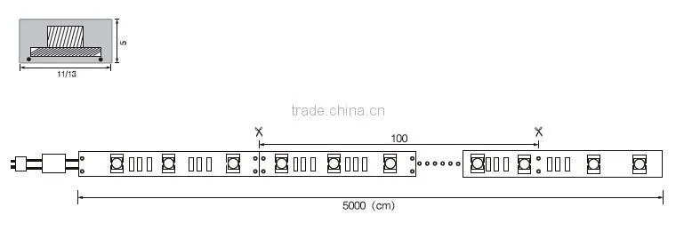 2 Years' Warranty High Brightness SMD 3014 LED Strip Light 60 LEDs