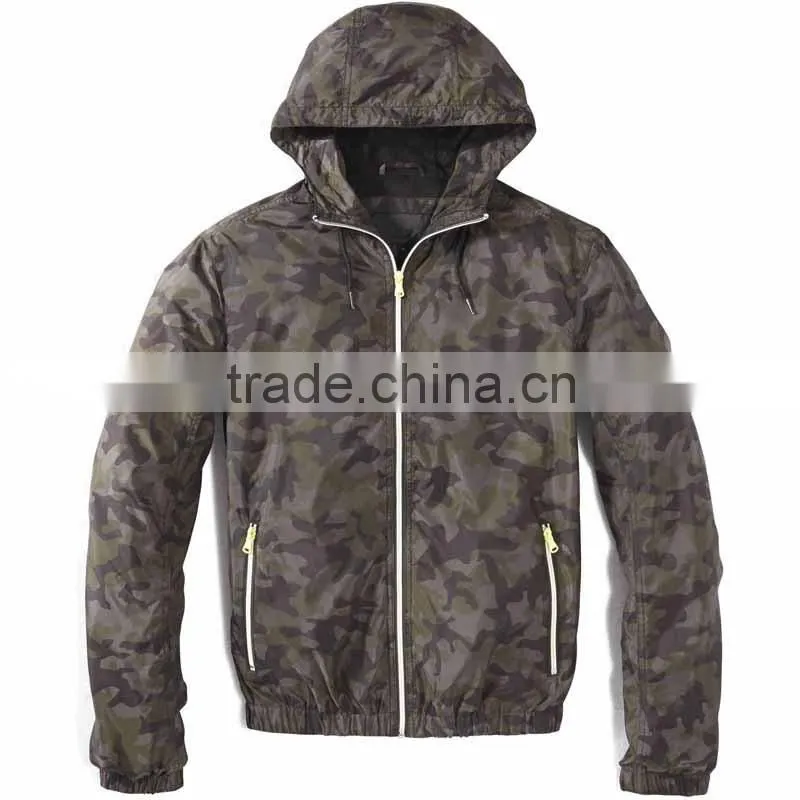 2014 new design cool camouflage rain jacket waterproof and breathable