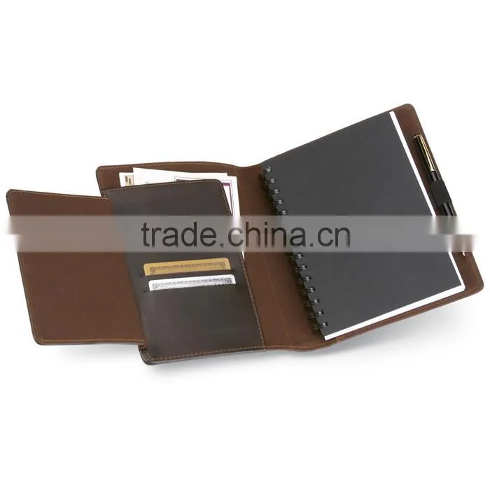 A5 Leather document folder with notepad