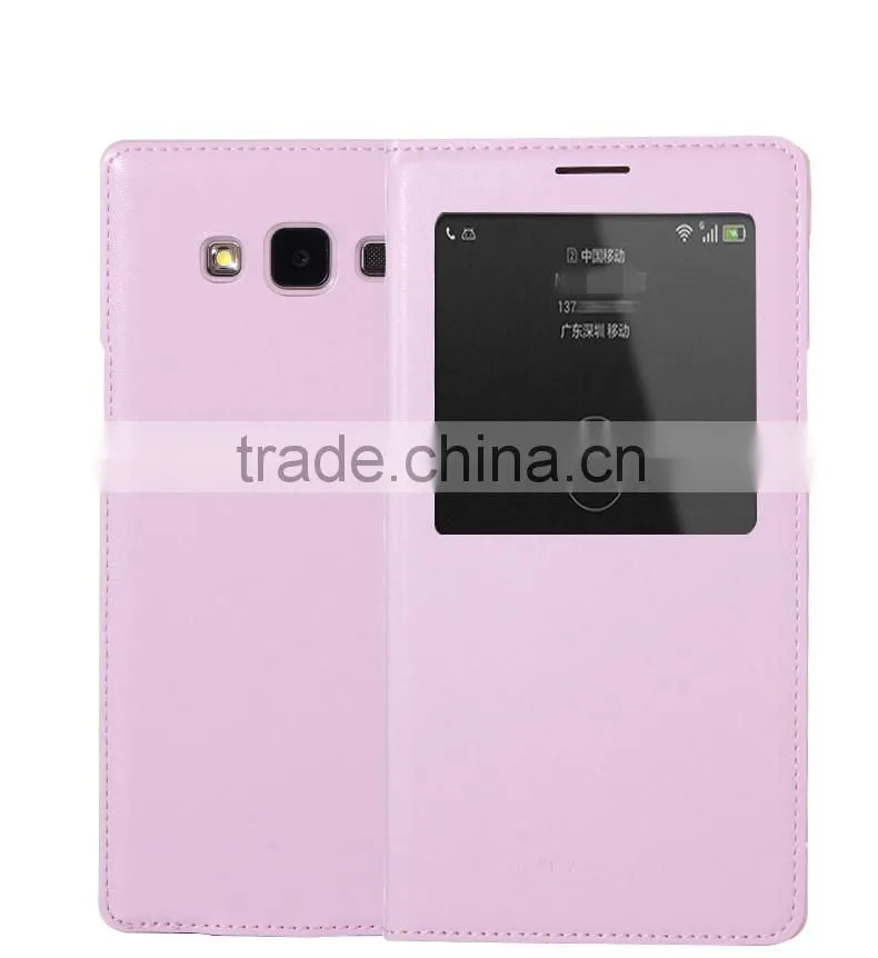 Bulky Buy From China Smart Front Window Leather Case Flip Phone Case For Samsung A7/A8