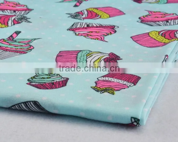 Jiufan textile 100% polyester stretch interlock knitted fabric