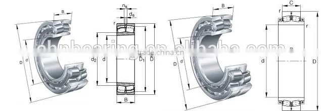 23026 spherical roller bearing with bearing size chart