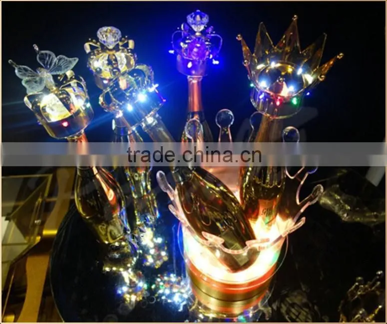 Nightclub crown shape led ice bucket with customized printing