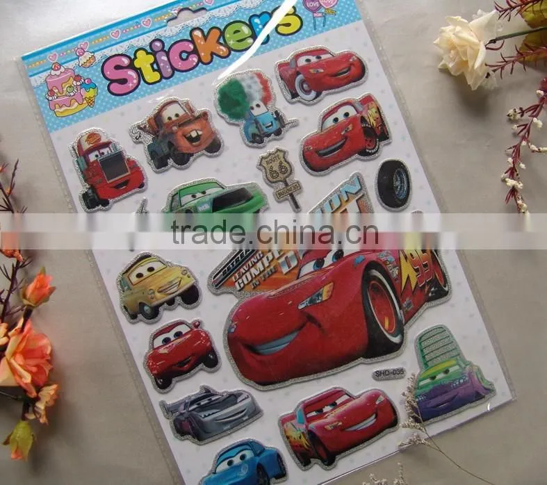 3d diamond puffy sticker,interesting puffy sticker , promotional gift puffy sticker for kids
