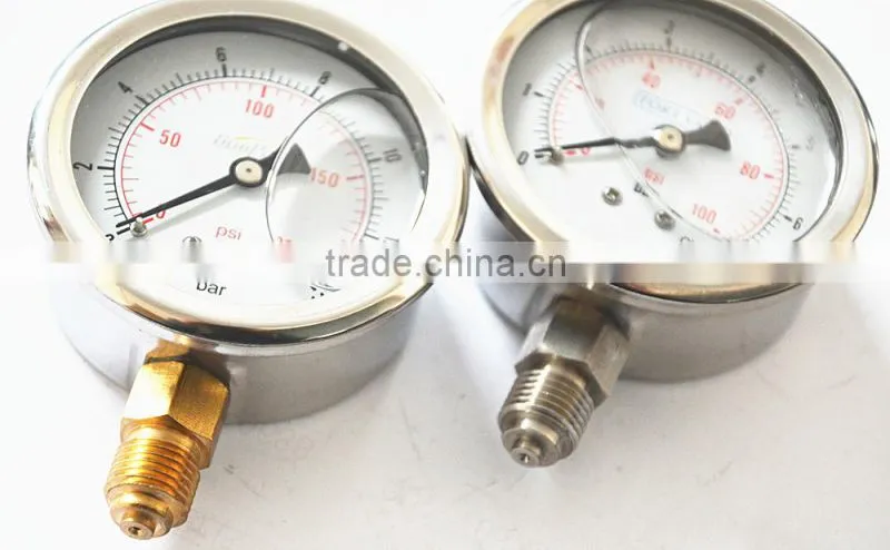 high quality 50mm glycerin filled pressure gauge with best price