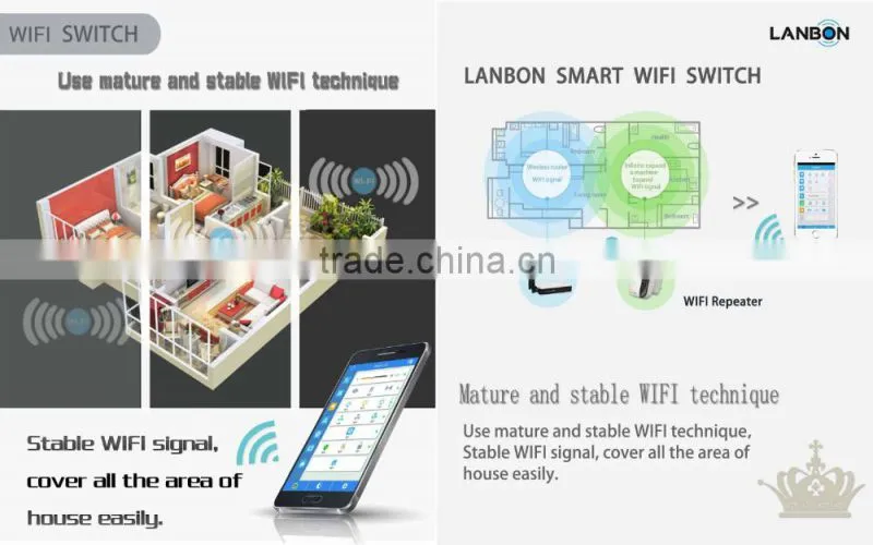 Lanbon latest smart wifi socket remote control via mobile phone