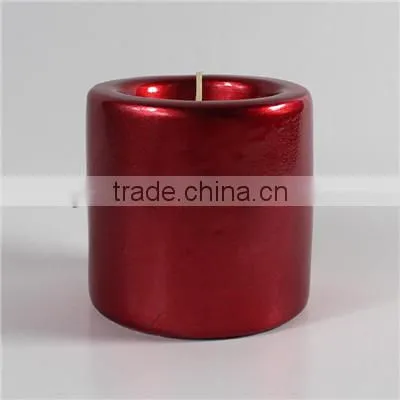 Cylindrical ceramic candle holder