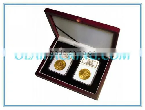 hot-sales wooden coin presentation gift box