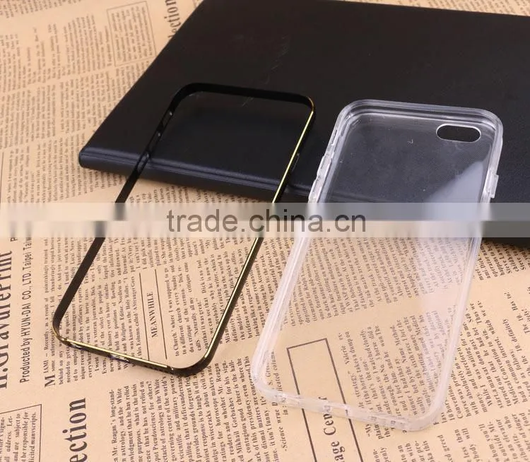 ultra-thin tpu cover with bumper frame case for iphone6 phone back cover for iphone mobile back cover