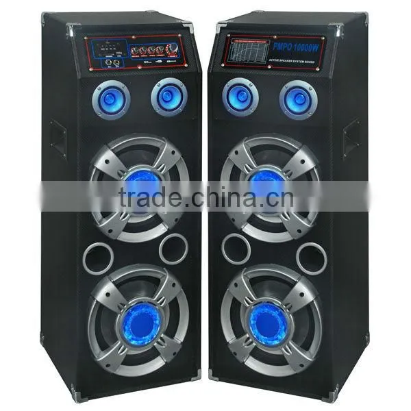 2.0 professional powered dj floor standing speakers with USB / SD / FM / EQ