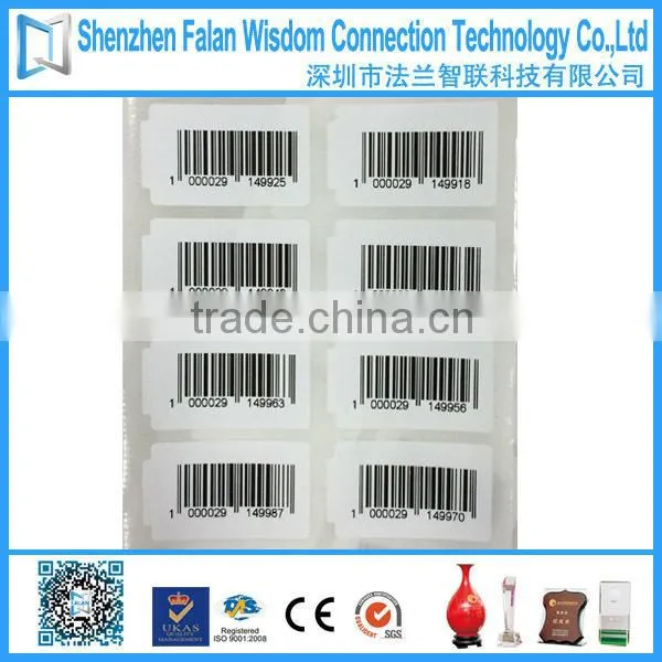 Custom paper/plastic unique barcode/qrcode/serial number sticker label