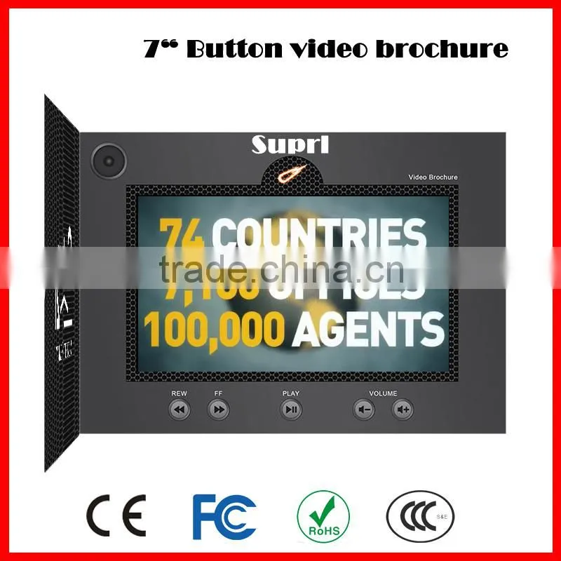 7" LCD video brochure components video card video book