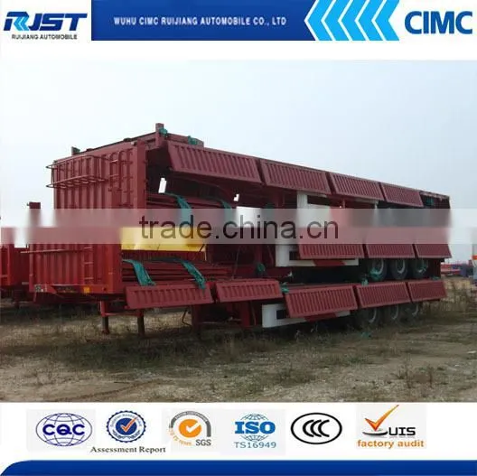 Tri-Axles Trailer with Side Wall For Sale
