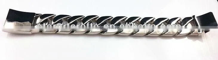B476s 316l stainless steel fashion 2.5cm wide big heavy high polish chain bracelet