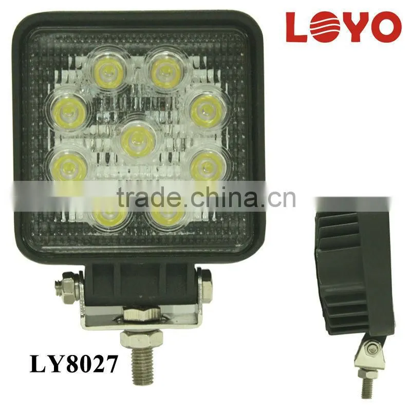 BEST SELLING!!! IP67 High Power 27W LED Lamps, Off-road LED Work Light, 27W LED Work light