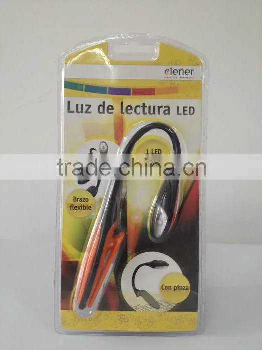 Clip on LED reading book light
