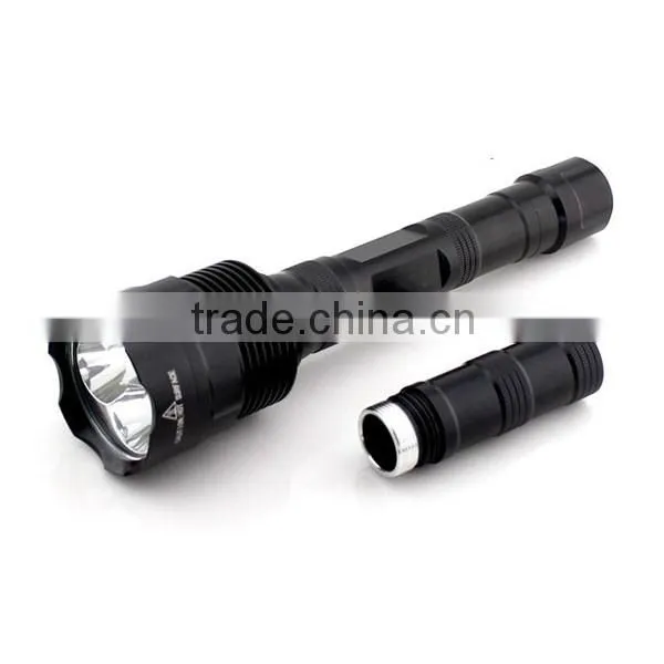 C8-3T6 Rechargeable 3*XML L2 T6 LED hight brightest flashlight 3800LM police xml t6 flashlight