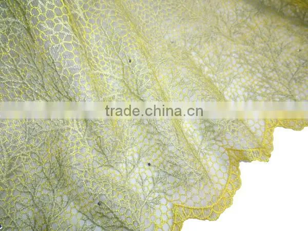 2015 fashion royal bule African french net tulle lace fabric mesh lace