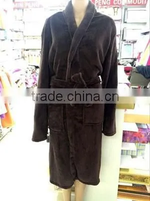 2016 Factory wholesale stock coral fleece bathrobe