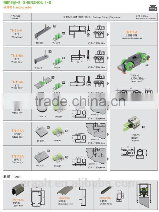 Hanging sliding door roller