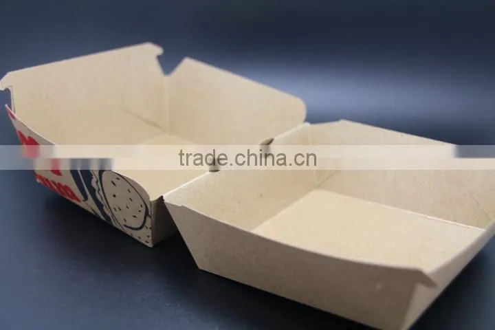 Disposable custom logo kraft paper lunch food box