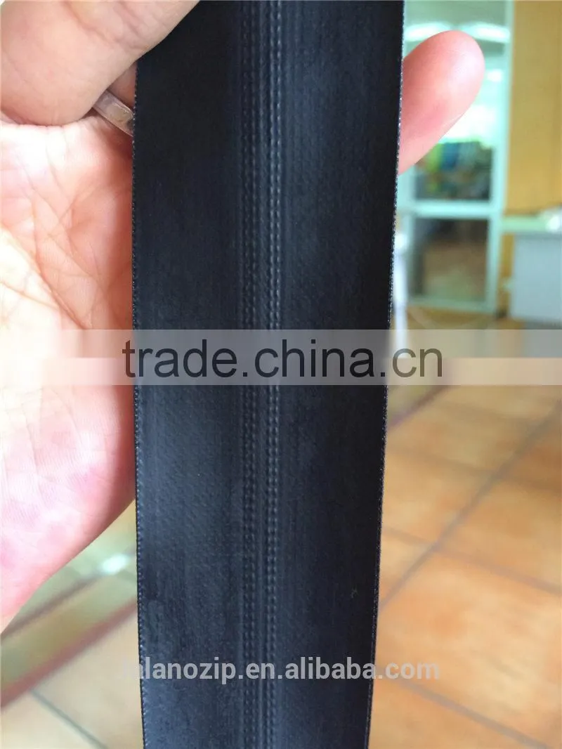 hotmelt welded splashwaterproof TPU-coated #8 nylon zipper chain for trolley bags and suitcase
