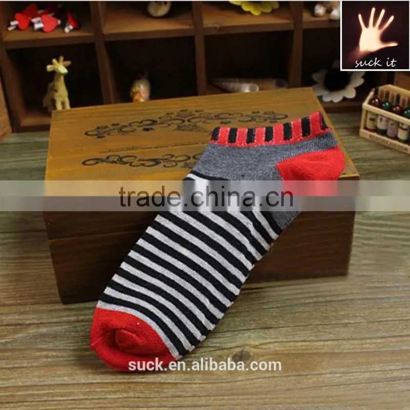 Mens Boy Multi-Color Breathable High Ankle Warm Striped Stitched Dress Socks