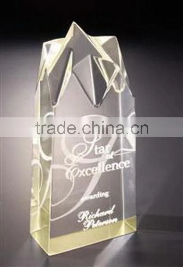 Special new products acrylic paper weight trophy