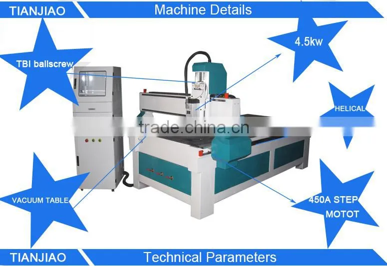 PCI controled wood cnc router 1325