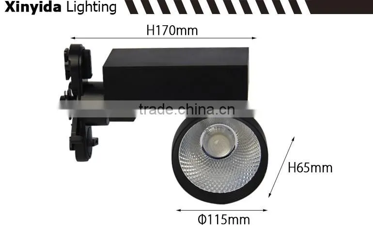 High CRI Heatsink Housing 30w dimmable led tracklight
