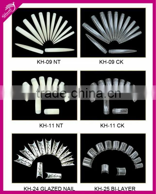 wholesale different styles of acrylic nail tips 70pcs 100pcs 200pcs 500pcs box