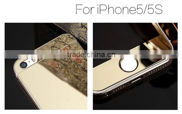 Colorful Tempered glass mirror screen protector for iphone6 Plating mirror screen cover