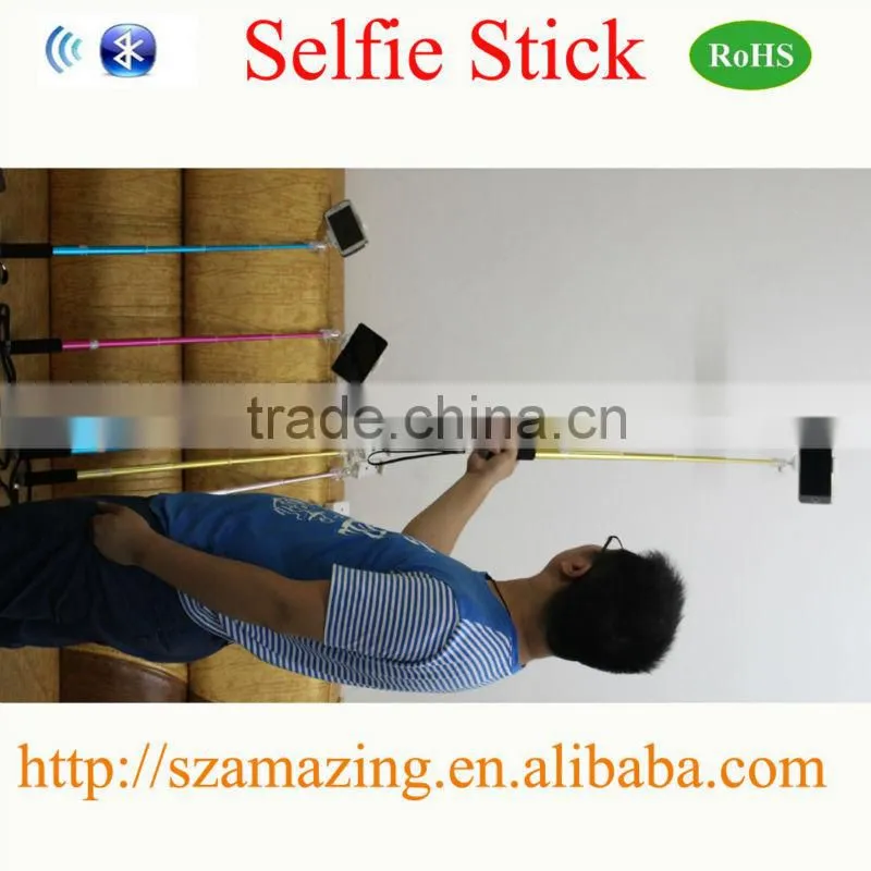 2015 Best Quality Factory Bluetooth Selfie Stick with bluetooth shutter button