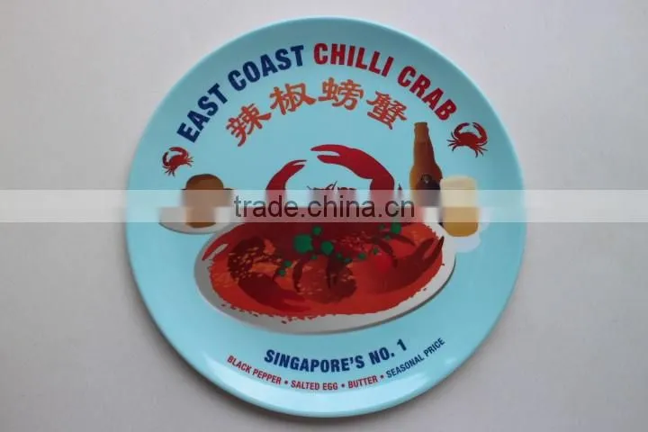 Dinner set custom logo melamine plate