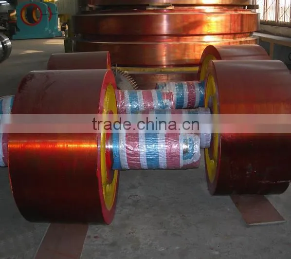 Factory price carbon steel cast supporting roller with shaft