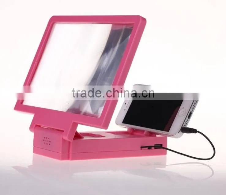 New product Large mobile phone 3D screen magnifier with 4000~6000mah power bank