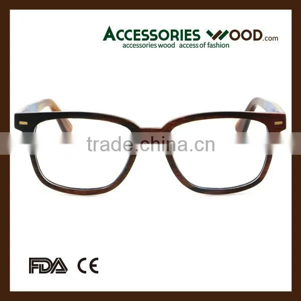 2016 hotsale ebony wood layered reading glasses with Mitin