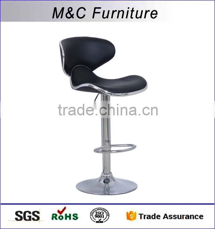 Color optional metal bar stool high chair with footrest