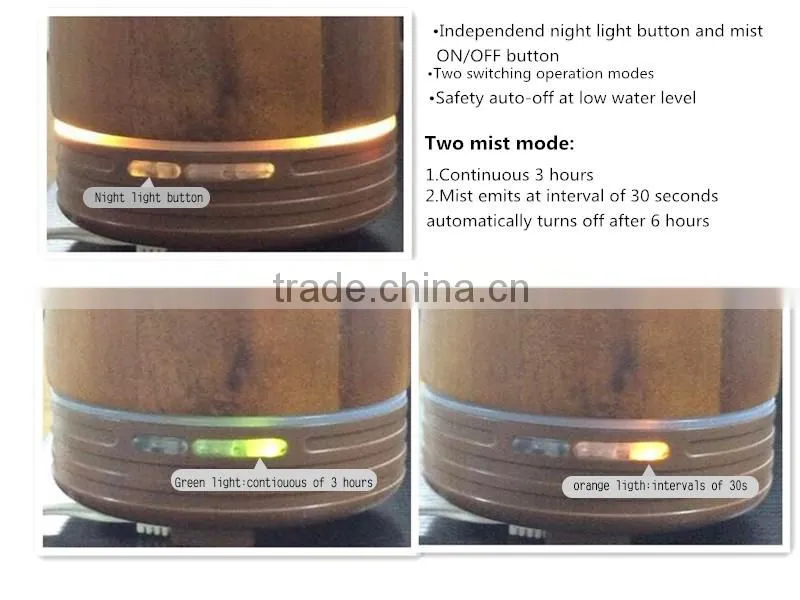 China Wholesale high quality Wood Night Light Ultrasonic LED Aroma Diffuser,wood essential oil diffuser with RoHS,CE